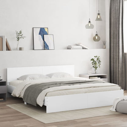 Bed Frame without Mattress White 200x200 cm