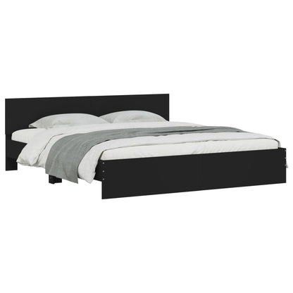 Bed Frame without Mattress Black 200x200 cm