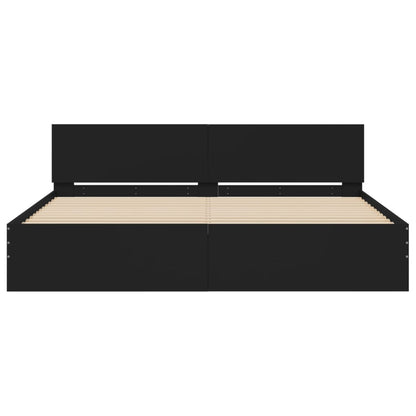 Bed Frame without Mattress Black 200x200 cm
