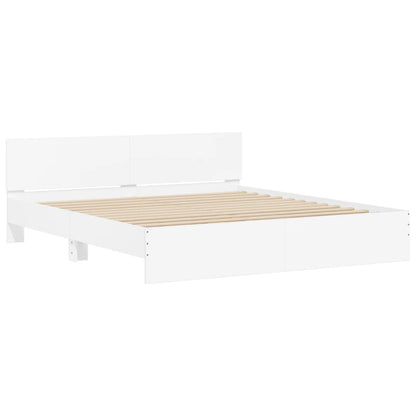 Bed Frame without Mattress White 180x200 cm Super King