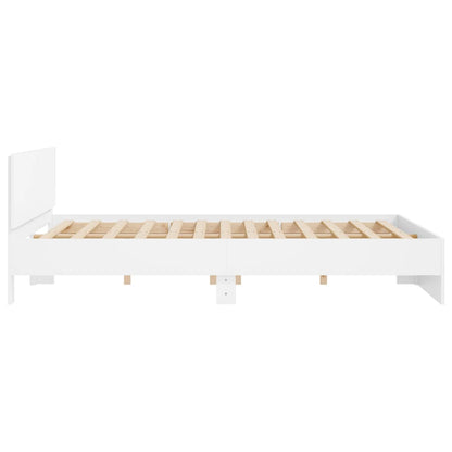 Bed Frame without Mattress White 180x200 cm Super King