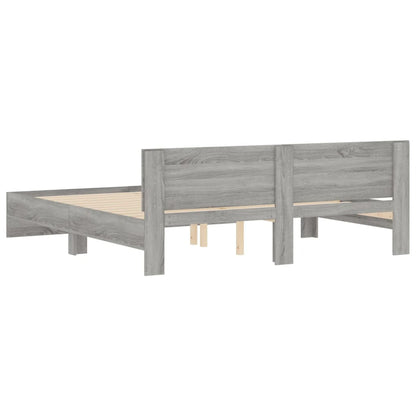 Bed Frame without Mattress Grey Sonoma 180x200 cm Super King