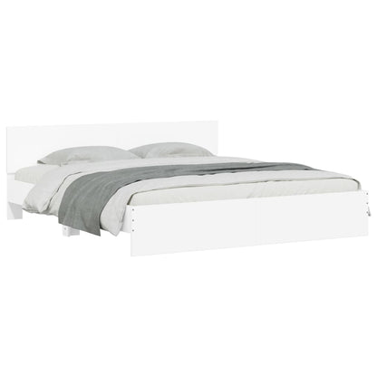Bed Frame without Mattress White 160x200 cm