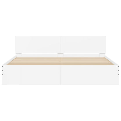 Bed Frame without Mattress White 160x200 cm
