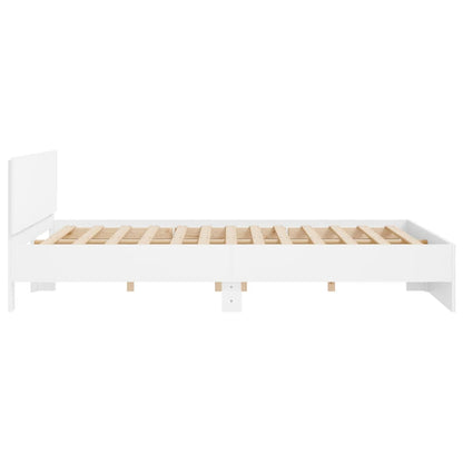 Bed Frame without Mattress White 160x200 cm