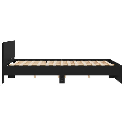 Bed Frame without Mattress Black 160x200 cm