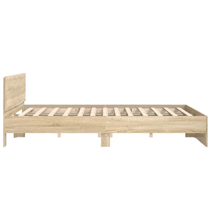 Bed Frame without Mattress Sonoma Oak 160x200 cm