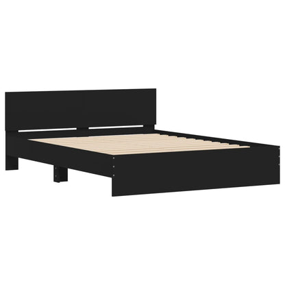 Bed Frame without Mattress Black 150x200 cm King Size
