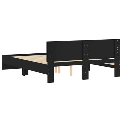Bed Frame without Mattress Black 150x200 cm King Size