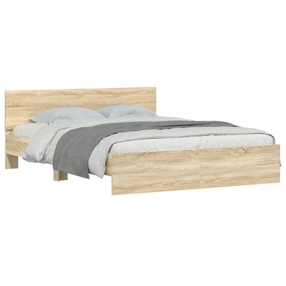 Bed Frame without Mattress Sonoma Oak 150x200 cm King Size
