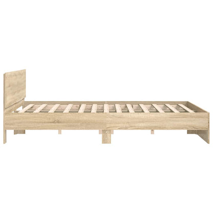 Bed Frame without Mattress Sonoma Oak 150x200 cm King Size