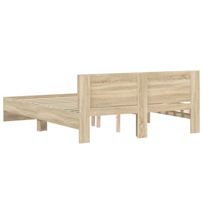 Bed Frame without Mattress Sonoma Oak 150x200 cm King Size