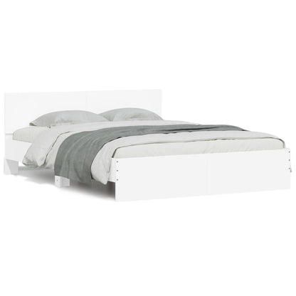 Bed Frame without Mattress White 140x200 cm
