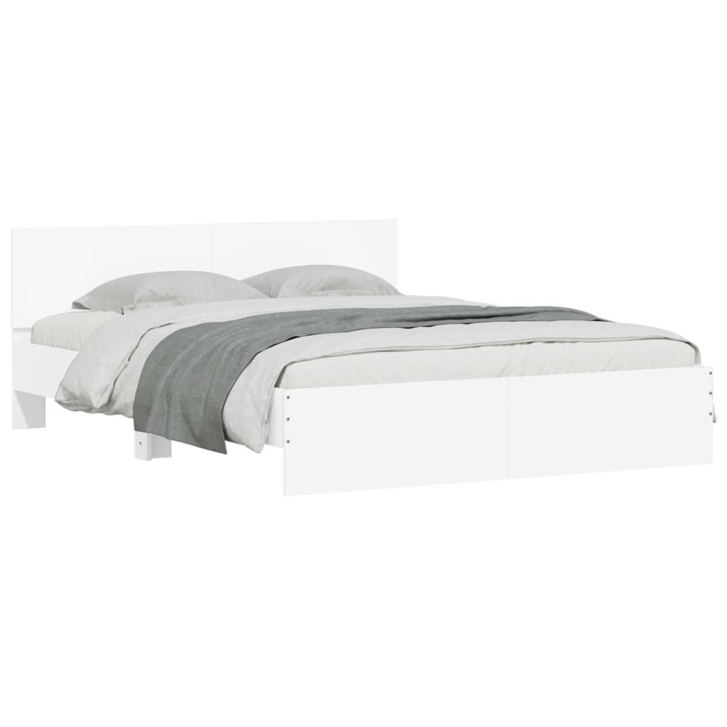 Bed Frame without Mattress White 140x200 cm