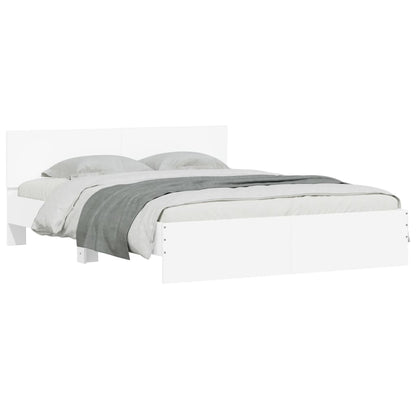 Bed Frame without Mattress White 140x200 cm