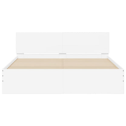 Bed Frame without Mattress White 140x200 cm