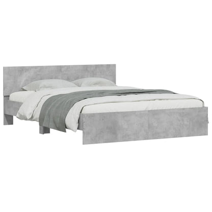 Bed Frame without Mattress Concrete Grey 140x190 cm