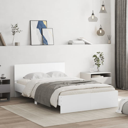Bed Frame without Mattress White 135x190 cm Double