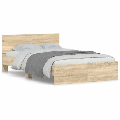 Bed Frame without Mattress Sonoma Oak 135x190 cm Double