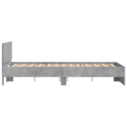Bed Frame without Mattress Concrete Grey 135x190 cm Double