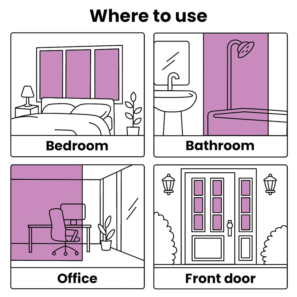 Window Films 5 pcs Static Frosted Black PVC