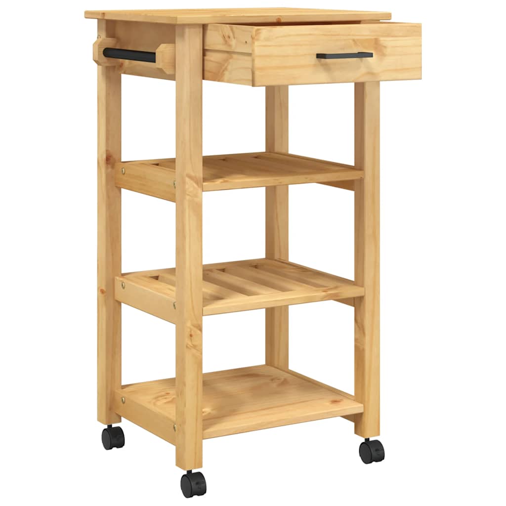 Kitchen Trolley MONZA 48x40x88.5 cm Solid Wood Pine