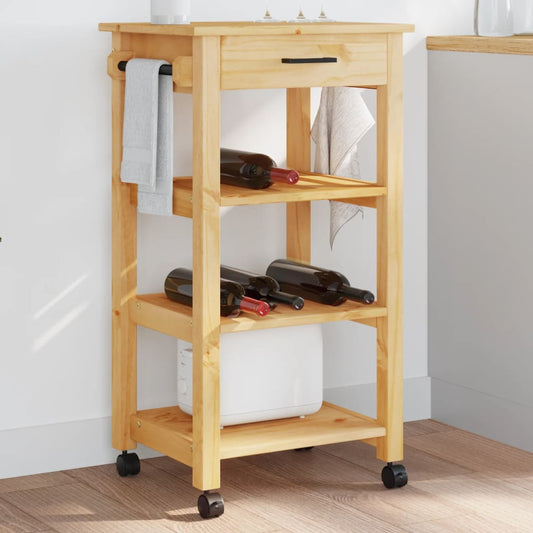 Kitchen Trolley MONZA 48x40x88.5 cm Solid Wood Pine