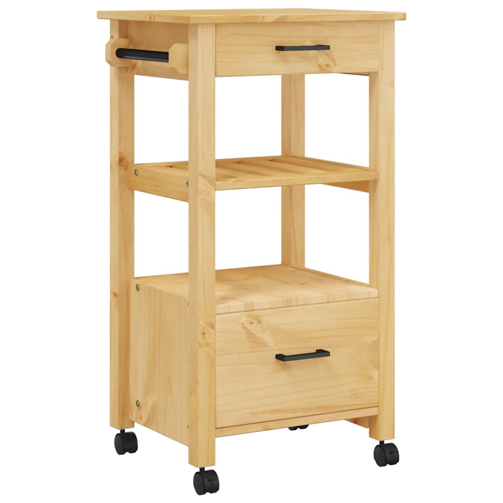 Kitchen Trolley MONZA 48x40x88.5 cm Solid Wood Pine