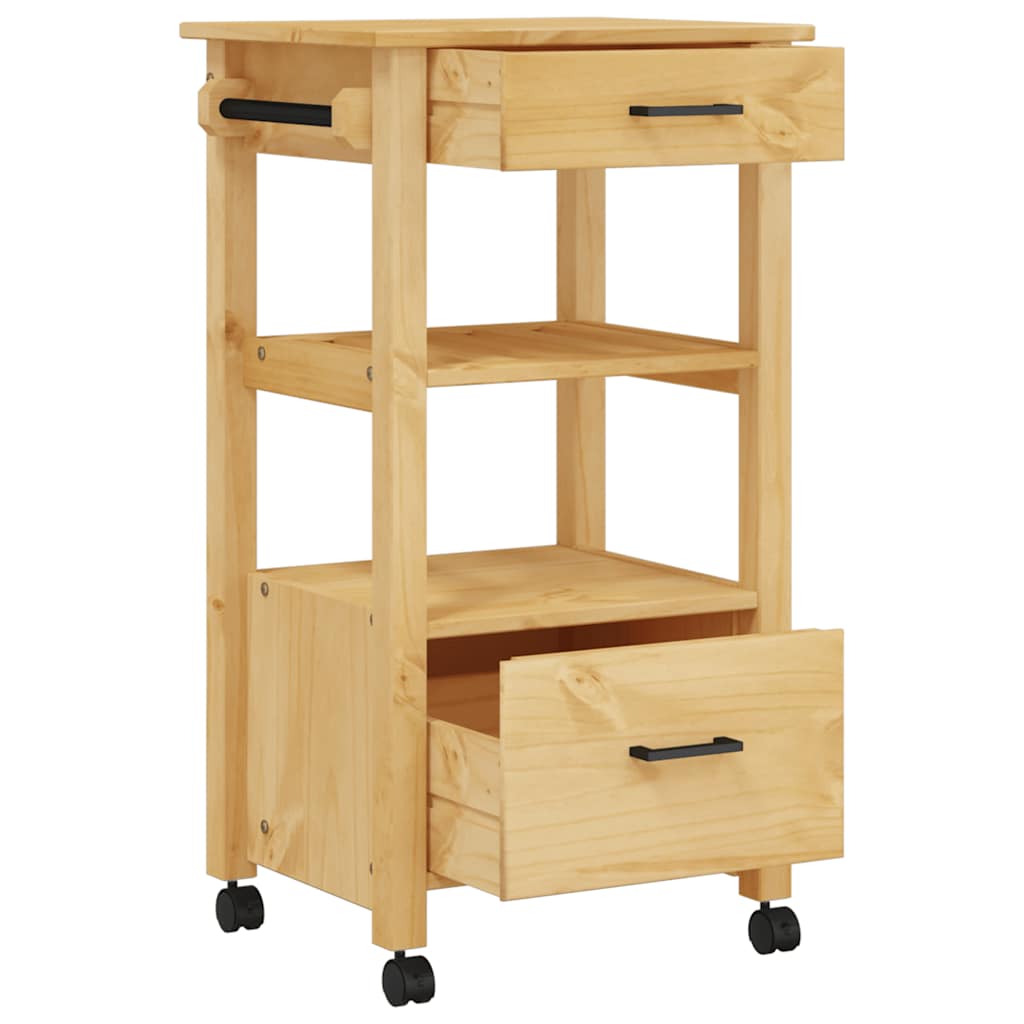 Kitchen Trolley MONZA 48x40x88.5 cm Solid Wood Pine