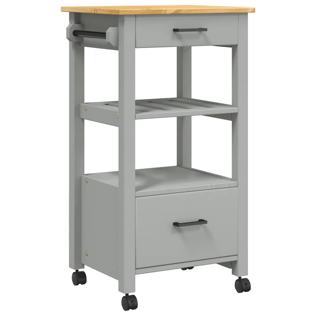 Kitchen Trolley MONZA 48x40x88.5 cm Solid Wood Pine