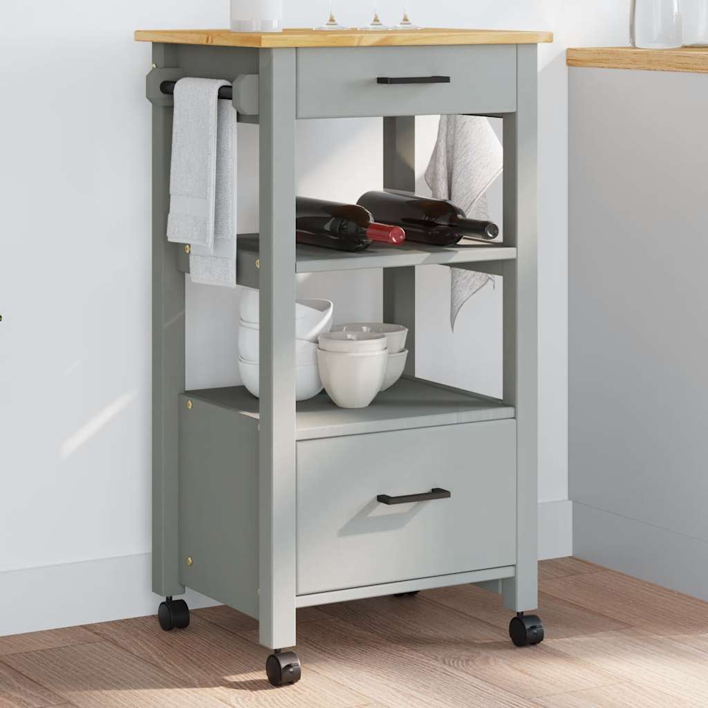 Kitchen Trolley MONZA 48x40x88.5 cm Solid Wood Pine