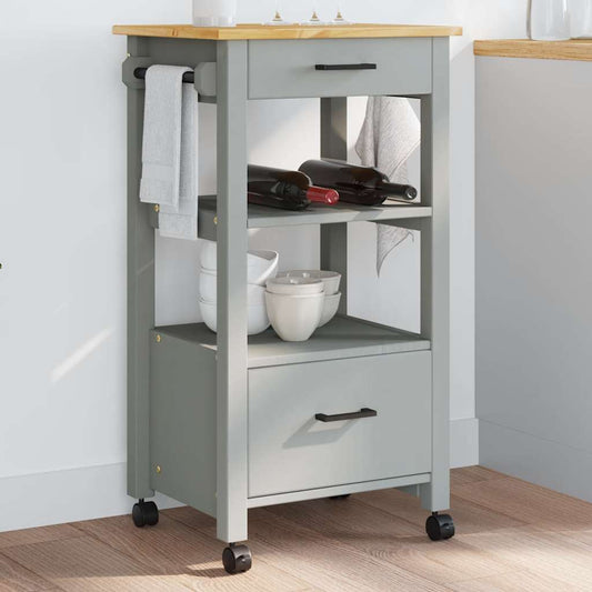 Kitchen Trolley MONZA 48x40x88.5 cm Solid Wood Pine