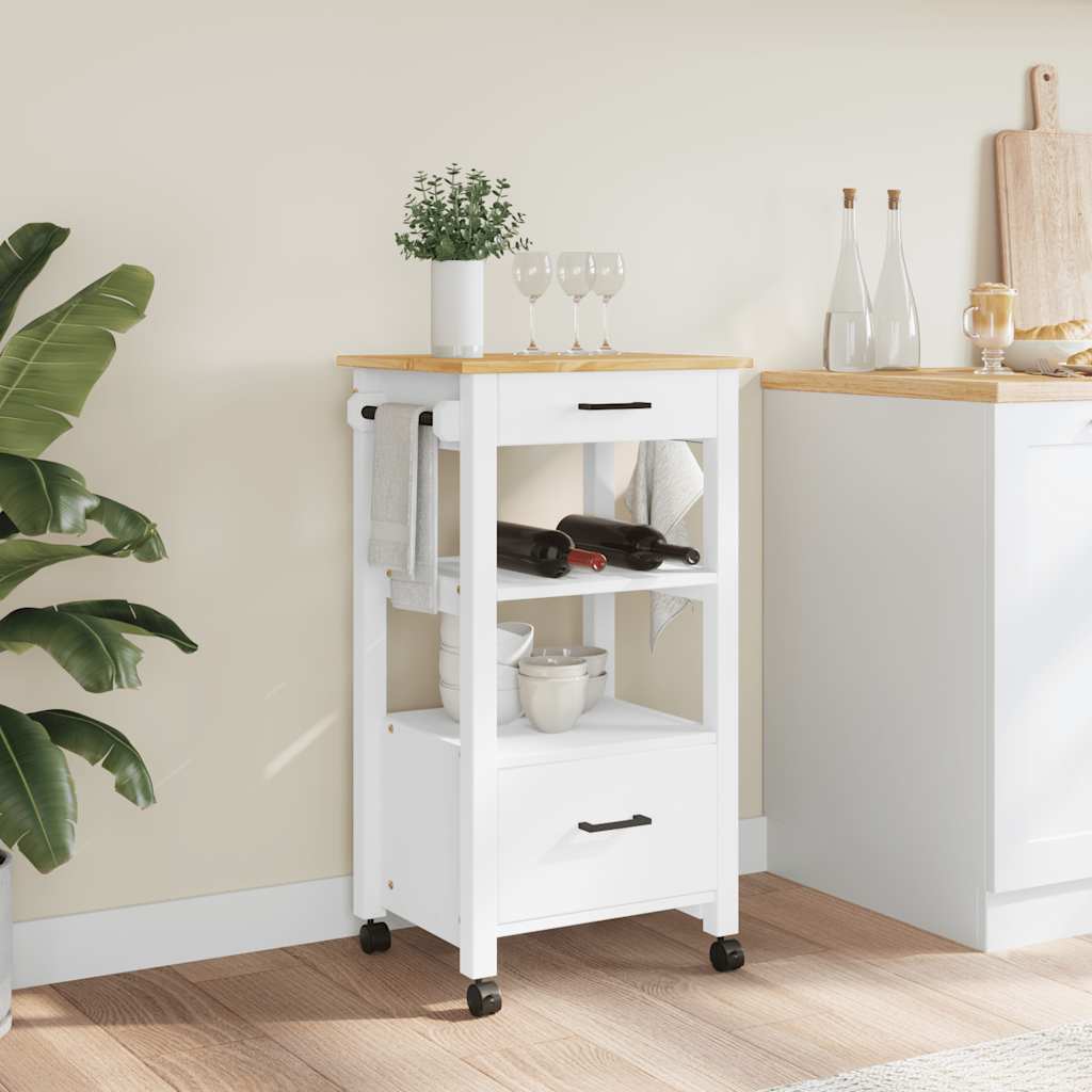 Kitchen Trolley MONZA 48x40x88.5 cm Solid Wood Pine