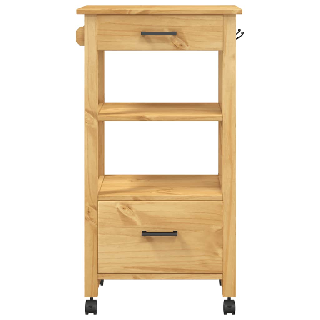 Kitchen Trolley MONZA 48x40x88.5 cm Solid Wood Pine