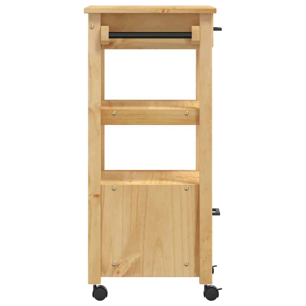 Kitchen Trolley MONZA 48x40x88.5 cm Solid Wood Pine