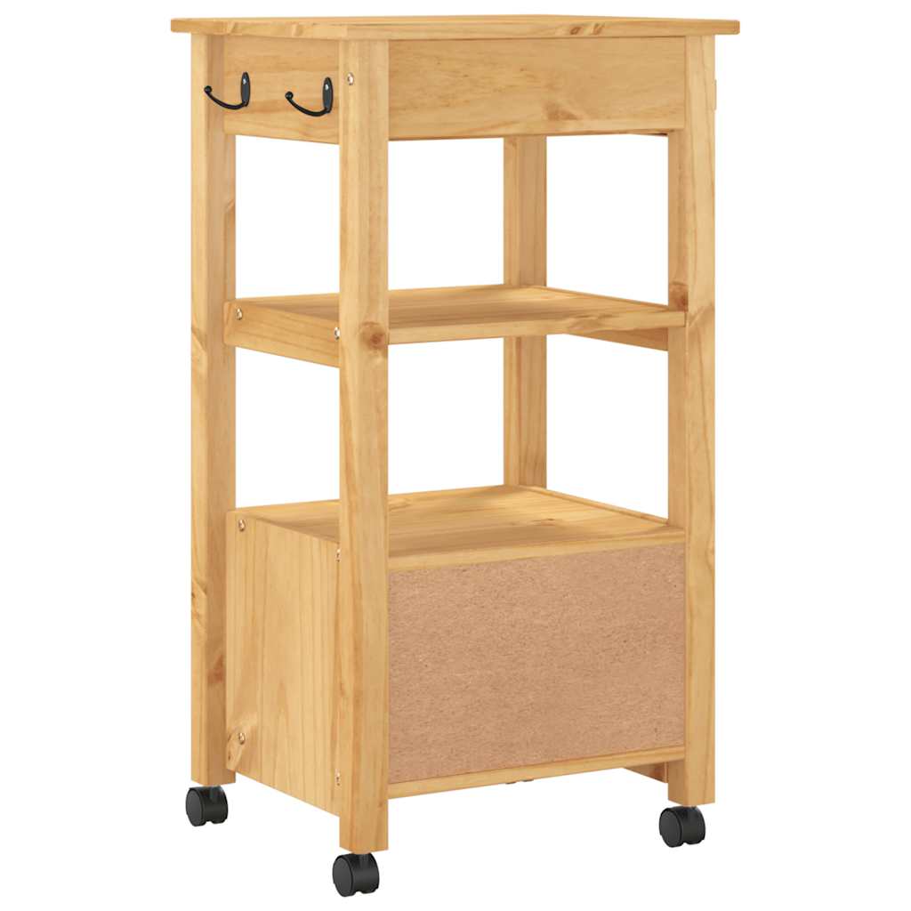 Kitchen Trolley MONZA 48x40x88.5 cm Solid Wood Pine