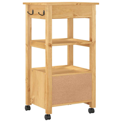 Kitchen Trolley MONZA 48x40x88.5 cm Solid Wood Pine