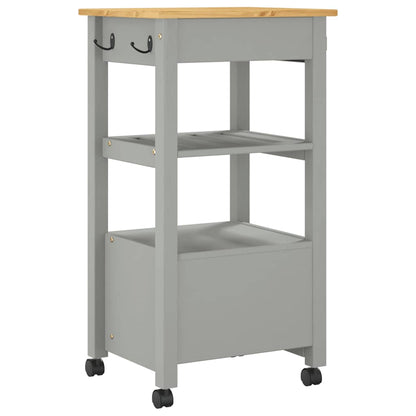 Kitchen Trolley MONZA 48x40x88.5 cm Solid Wood Pine
