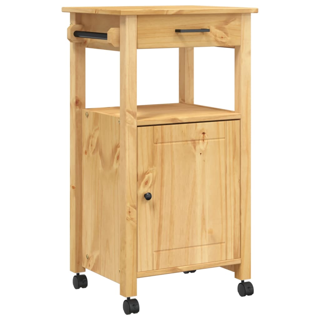 Kitchen Trolley MONZA 48x40x90 cm Solid Wood Pine