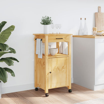Kitchen Trolley MONZA 48x40x90 cm Solid Wood Pine