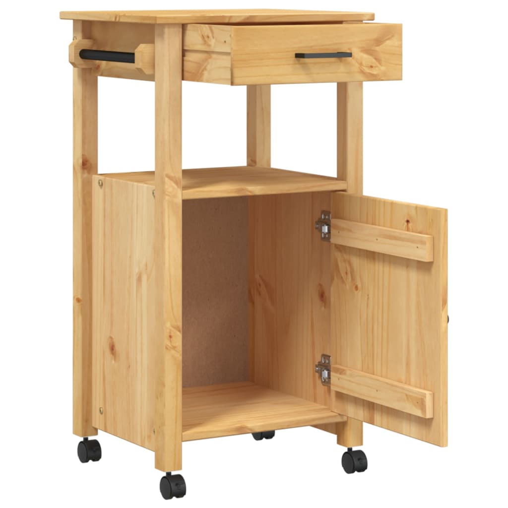 Kitchen Trolley MONZA 48x40x90 cm Solid Wood Pine