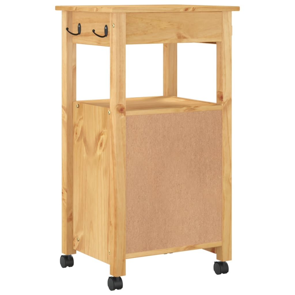 Kitchen Trolley MONZA 48x40x90 cm Solid Wood Pine
