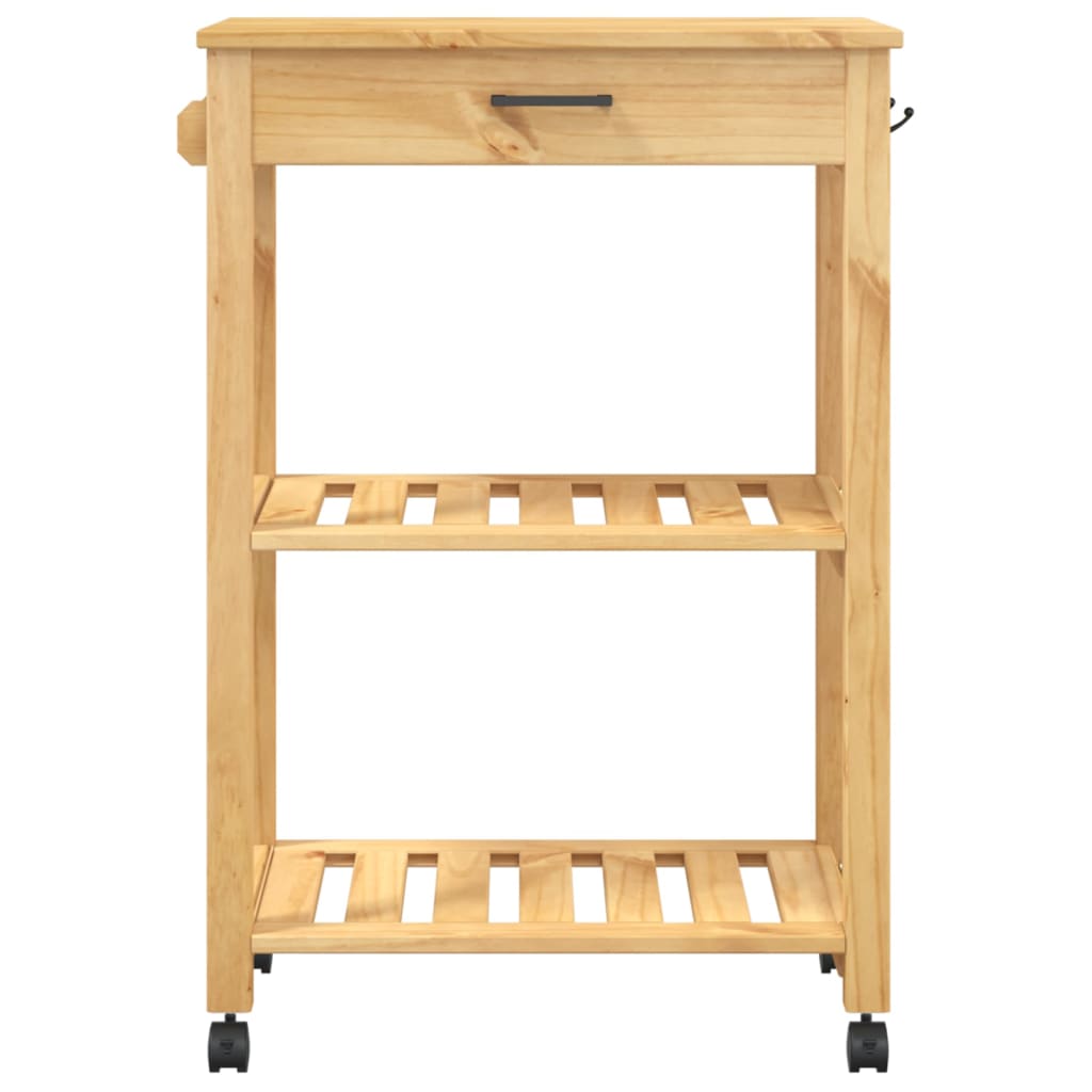 Kitchen Trolley MONZA 60x40x88.5 cm Solid Wood Pine