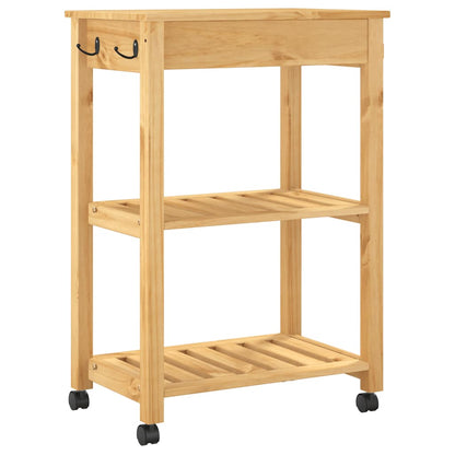 Kitchen Trolley MONZA 60x40x88.5 cm Solid Wood Pine