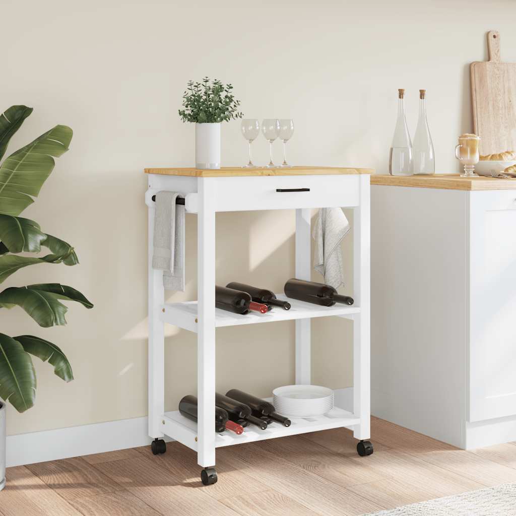Kitchen Trolley MONZA 60x40x88.5 cm Solid Wood Pine