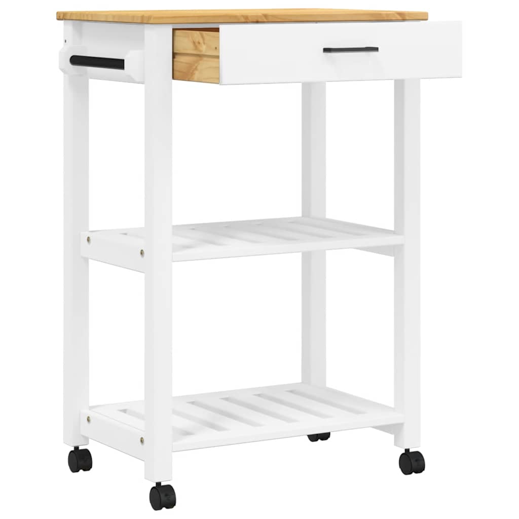 Kitchen Trolley MONZA 60x40x88.5 cm Solid Wood Pine