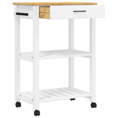 Kitchen Trolley MONZA 60x40x88.5 cm Solid Wood Pine