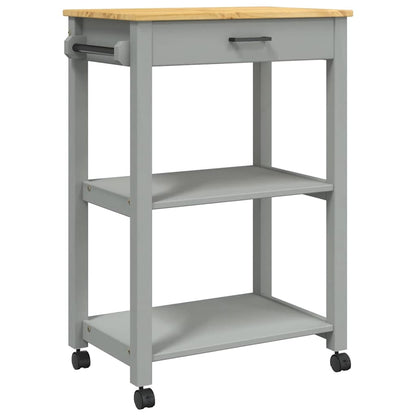 Kitchen Trolley MONZA 60x40x88.5 cm Solid Wood Pine