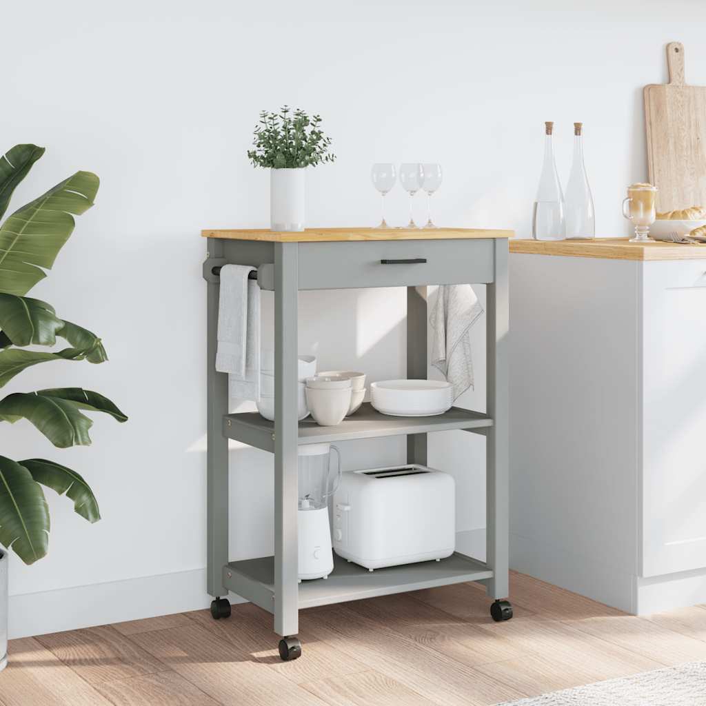 Kitchen Trolley MONZA 60x40x88.5 cm Solid Wood Pine