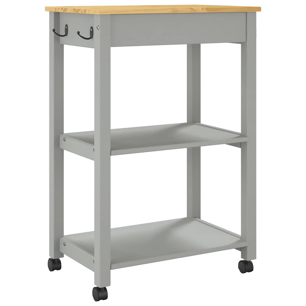 Kitchen Trolley MONZA 60x40x88.5 cm Solid Wood Pine
